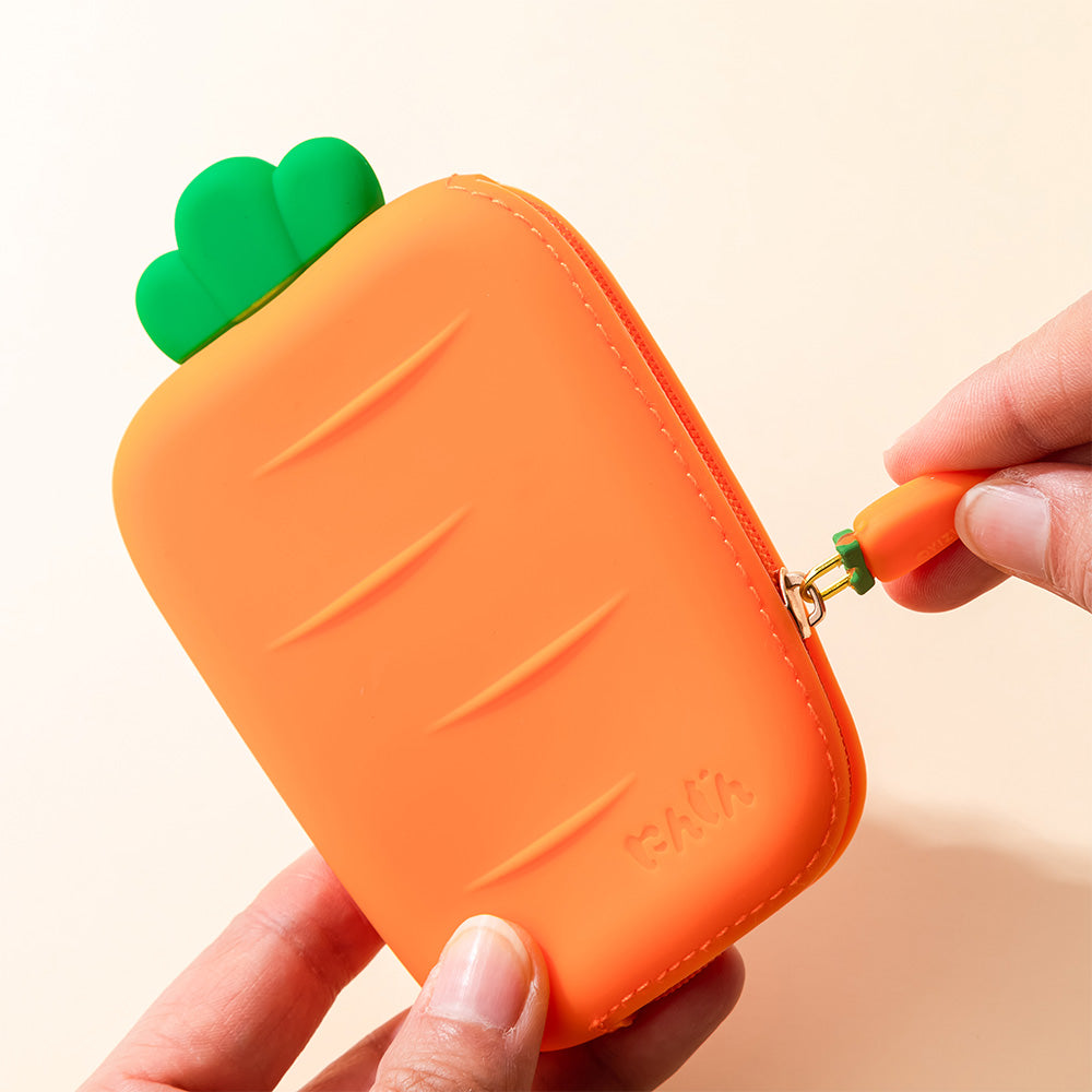 Porta Moedas Silicone Cenoura 1un
