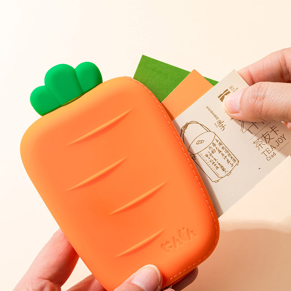 Porta Moedas Silicone Cenoura 1un
