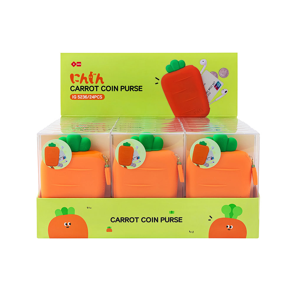 Porta Moedas Silicone Cenoura 1un