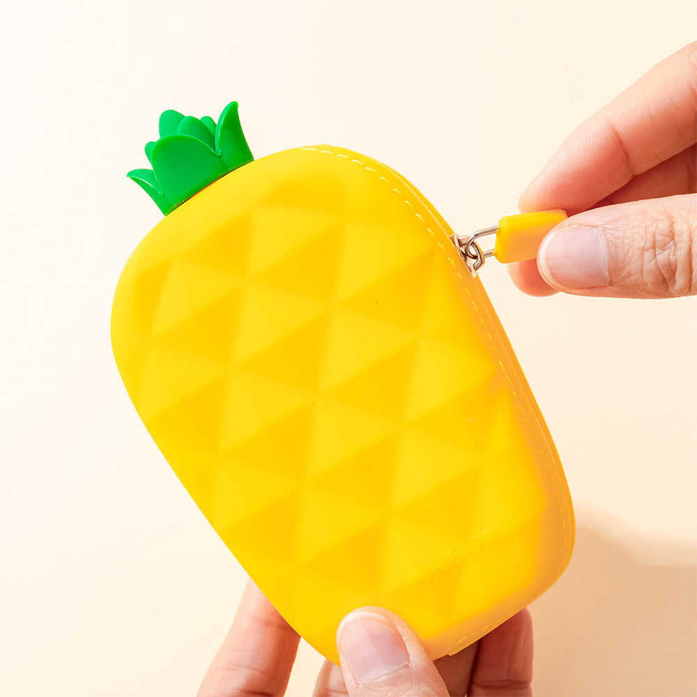 Porta Moedas Silicone Ananás 1un