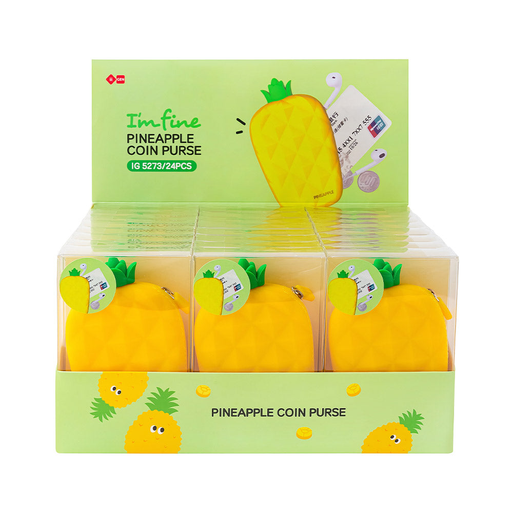 Porta Moedas Silicone Ananás 1un