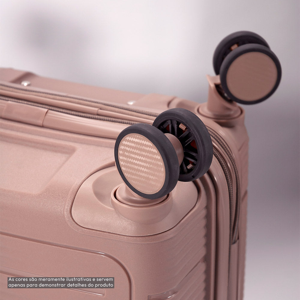 Malas Viagem com Trolley Cabine Média Grande PP Cinza 3un