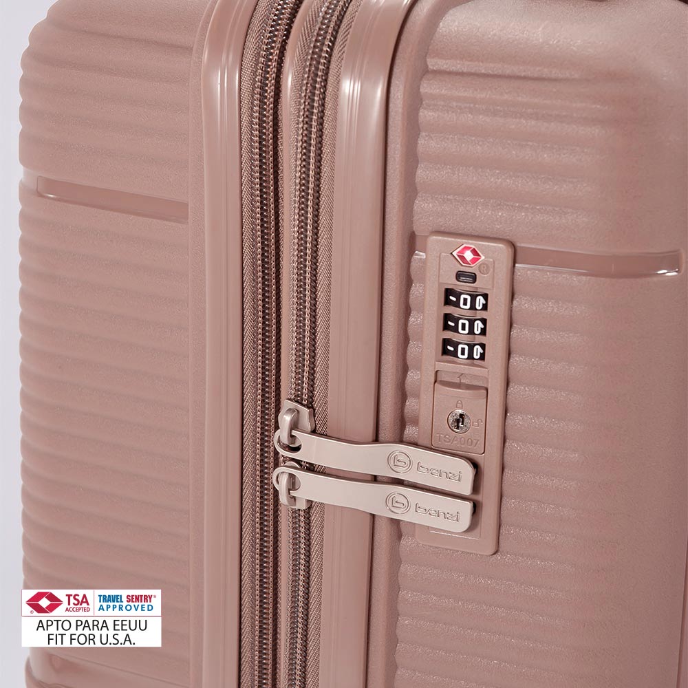 Malas Viagem com Trolley Cabine Média Grande PP Bege 3un