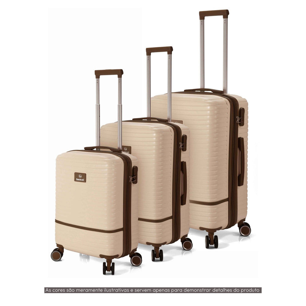 Malas Viagem com Trolley Cabine Média Grande Azul 3un