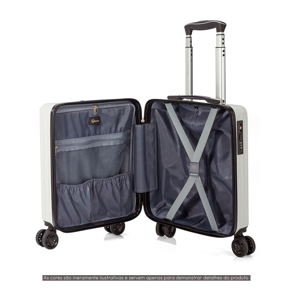 Mala Viagem com Trolley 34x44x20cm Preto 1un
