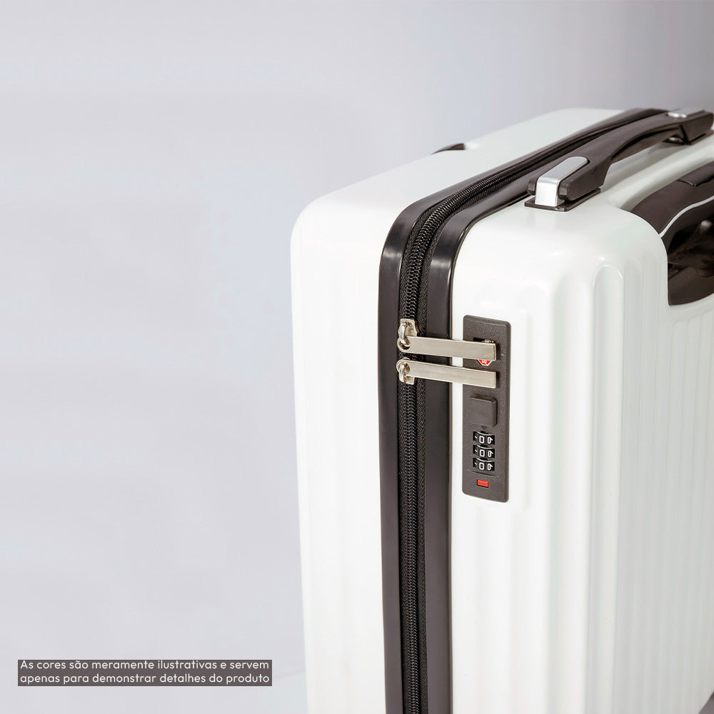 Mala Viagem com Trolley 34x44x20cm Azul 1un