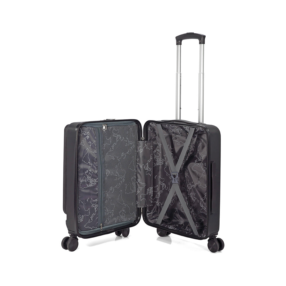 Mala Viagem com Trolley 39x55x23cm Preto 1un