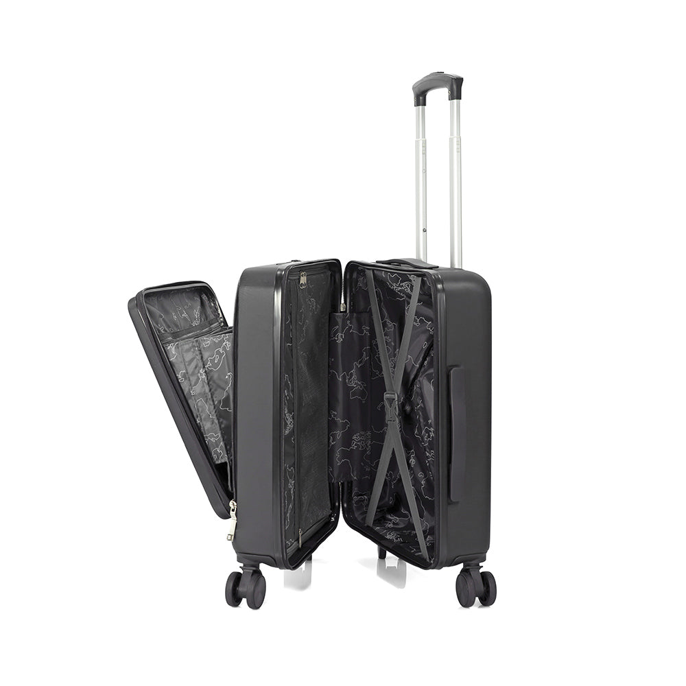 Mala Viagem com Trolley 39x55x23cm Preto 1un
