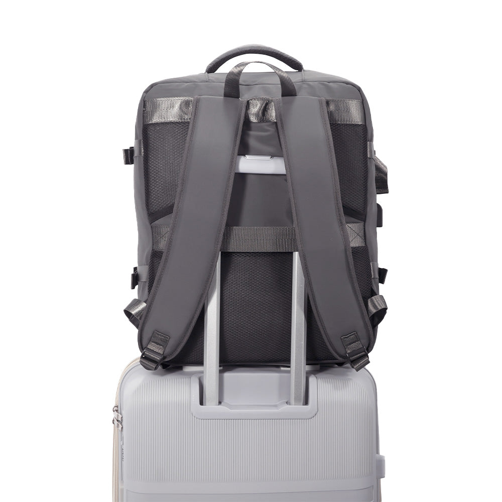 Mochila Viagem 36x45x20cm Cinza 1un