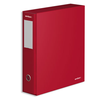 Pasta Arquivo+Cx Ambar L/L Din com calha Bordeaux