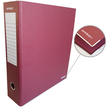 Pasta Arquivo+Cx Ambar L/L Din com calha Bordeaux