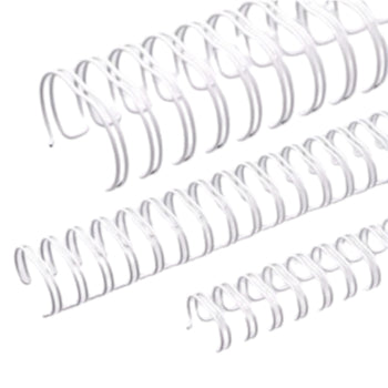 Argolas Espiral Metálicas Passo 3:1 08mm Branco 100un