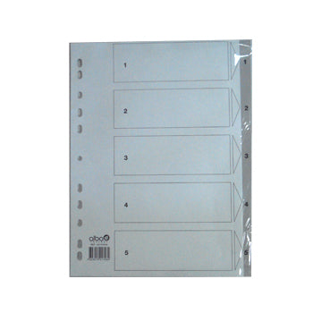 Separadores A4 Plástico Numerados (1 a 5)