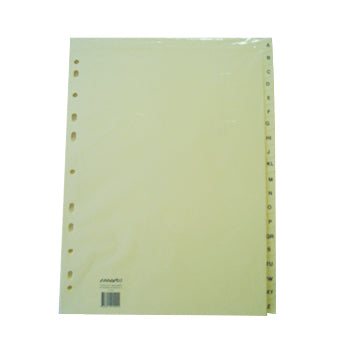 Separadores A4 Cartolina (180gr) Indice A-Z