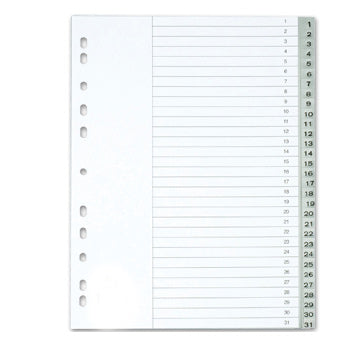 Separadores A4 Plástico Numerados (1 a 31) (KF01898)