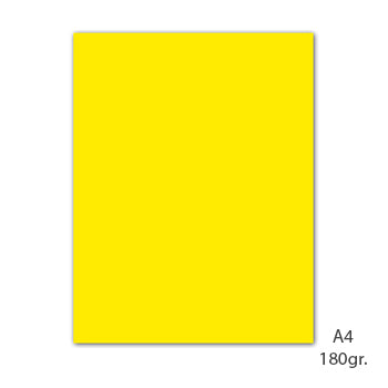 Cartolina A4 Amarelo Canário 4A 180g 1 Folha