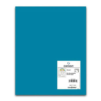 Cartolina 50x65cm Azul Caribe 185g 1 Folha Canson