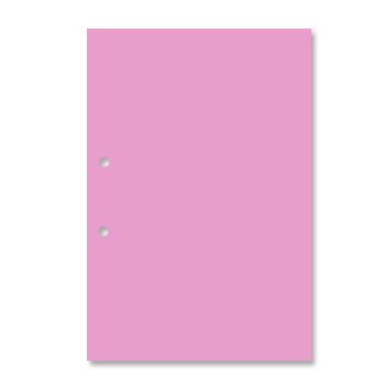 Cartolina A4 com Furos Rosa 7A 250g 1 Folha
