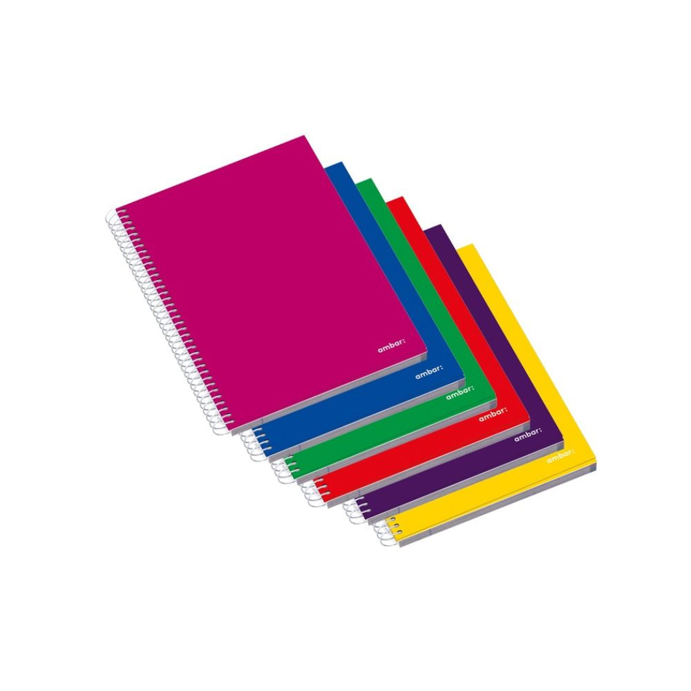 Caderno Espiral A4 Quadriculado PP Ambar School Sortido 1un