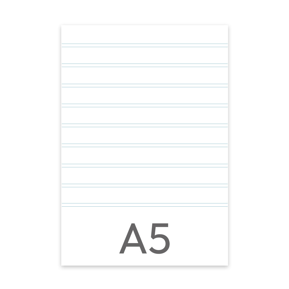 Caderno Agrafado A5 Pautado 2 Linhas Ambar Sortido 20Fls 1un