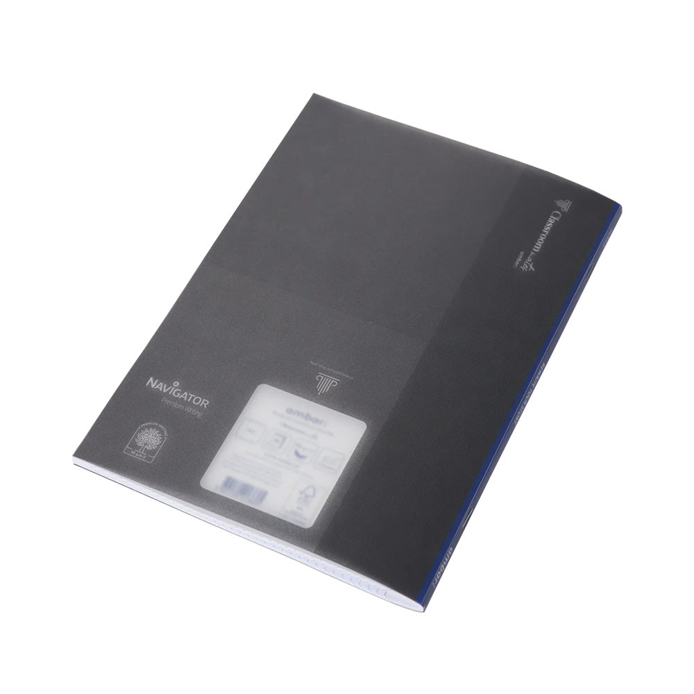 Caderno Agrafado A4 Quadriculado PP Ambar Preto 48Fls 2un