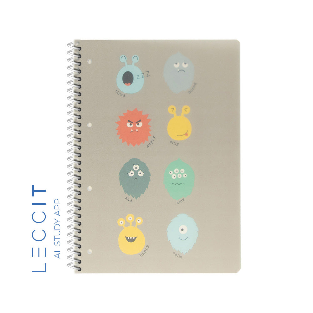 Caderno Espiral A4 Quadriculado PP PLAY ME Monster 80Fls 1un