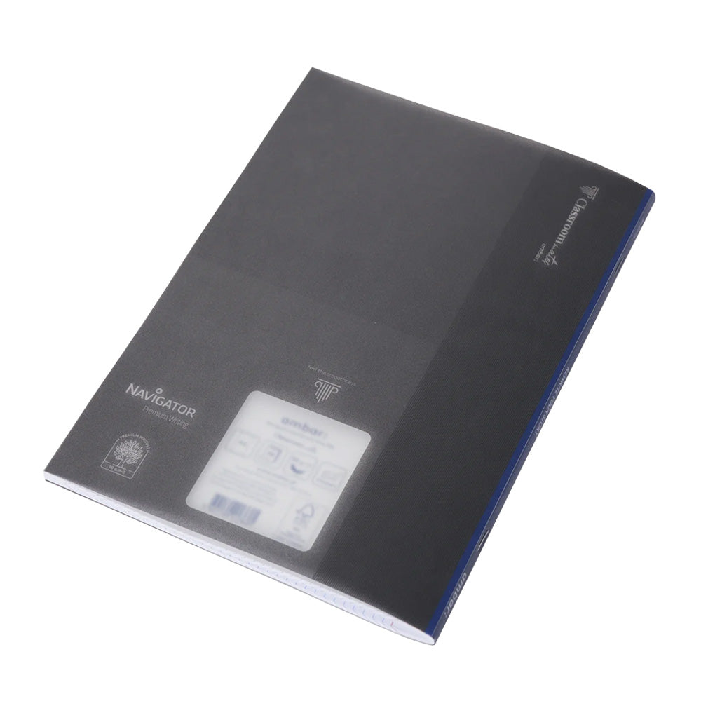 Caderno Agrafado A4 Pautado PP Ambar Preto 48Fls 1un