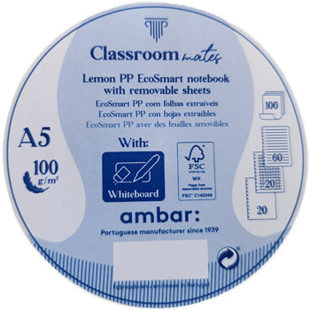 Caderno EcoSmart A5 PU Ambar Castanho 100g 100Fls