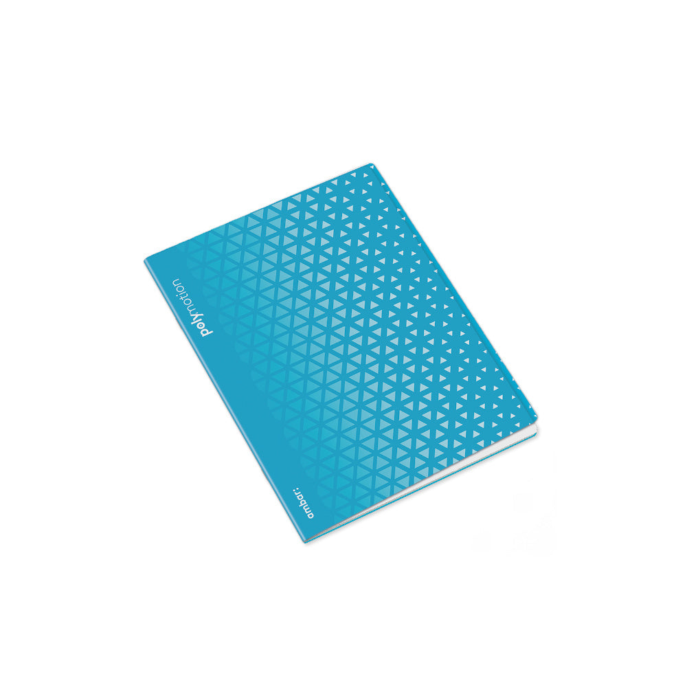 Caderno Agrafado A5 Pautado PP Ambar Triang Sortido 48Fls 1u