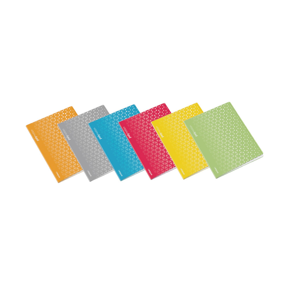 Caderno Agrafado A5 Quadric PP Ambar Triang Sortido 48Fls 1u