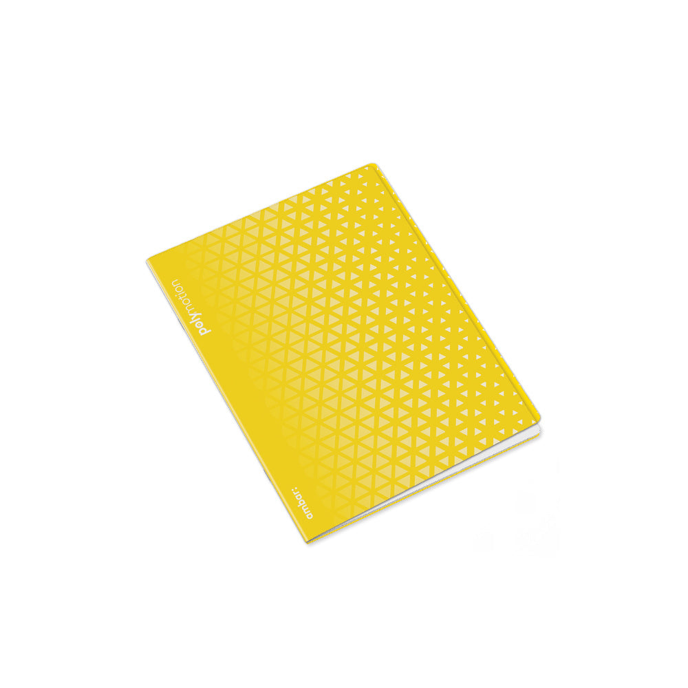 Caderno Agrafado A5 Quadric PP Ambar Triang Sortido 48Fls 1u