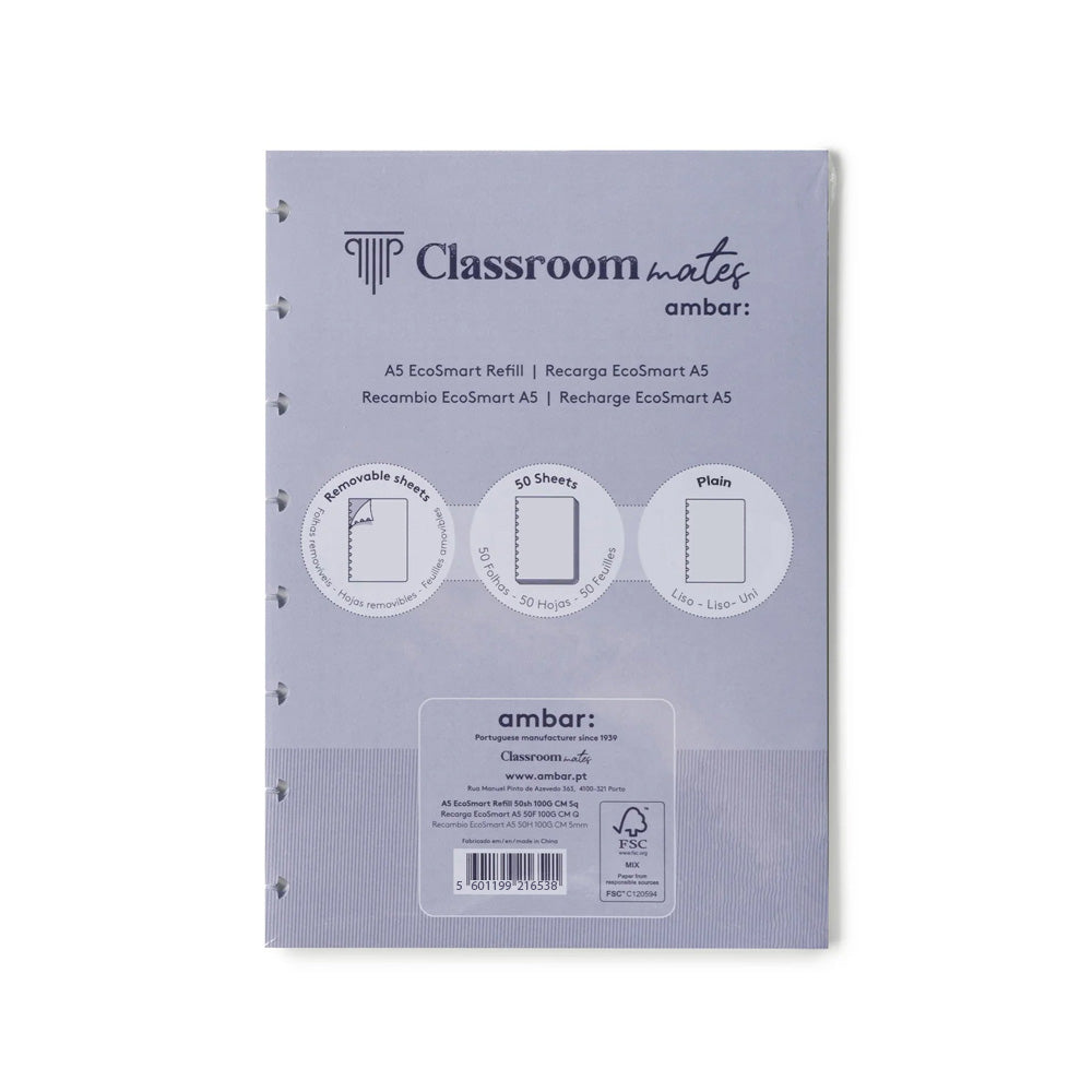Recarga Caderno Inteligente Ambar EcoSmart A5 Liso 50Fls