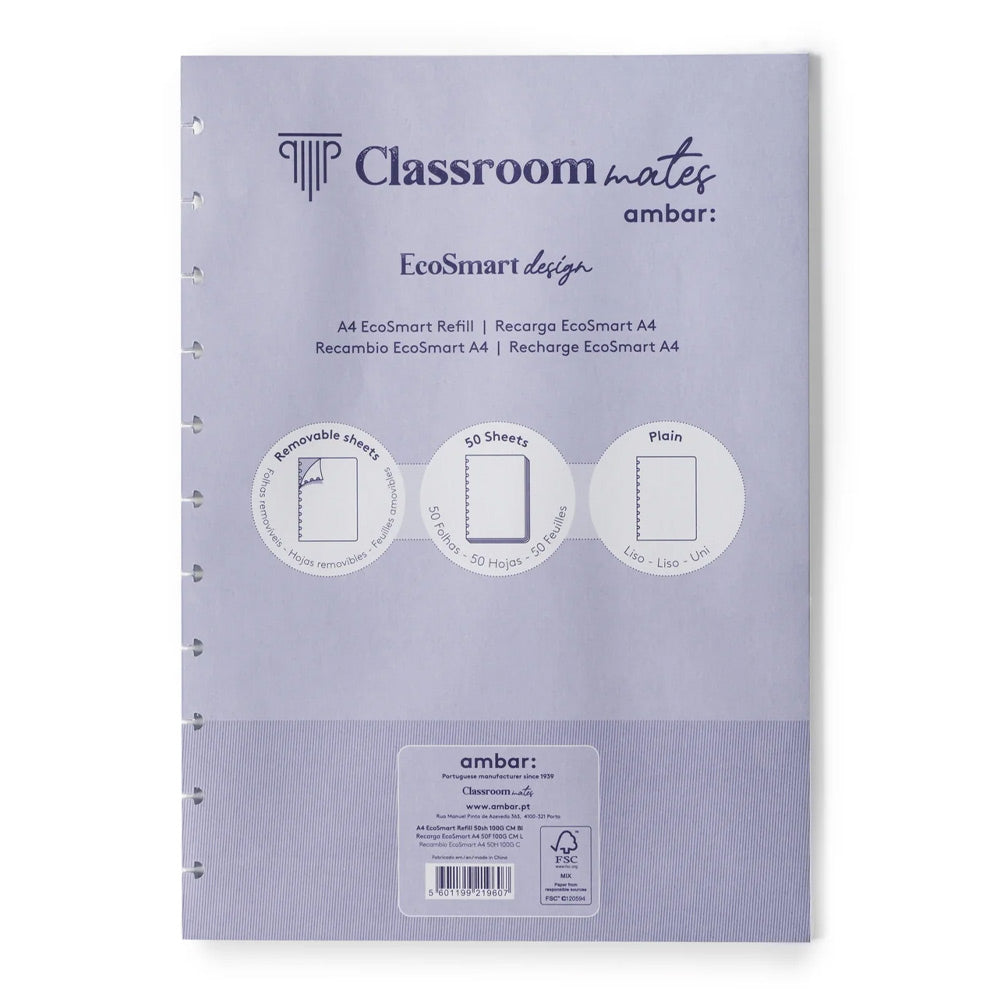 Recarga Caderno Inteligente Ambar EcoSmart A4 Liso 50Fls