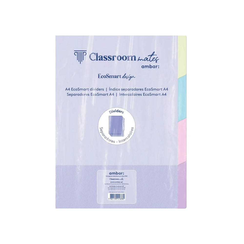 Separadores Caderno Inteligente Ambar EcoSmart A4 4un