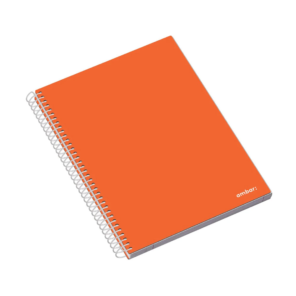 Caderno Espiral A4 Quadri Capa Dura Ambar School 70g 120Fls