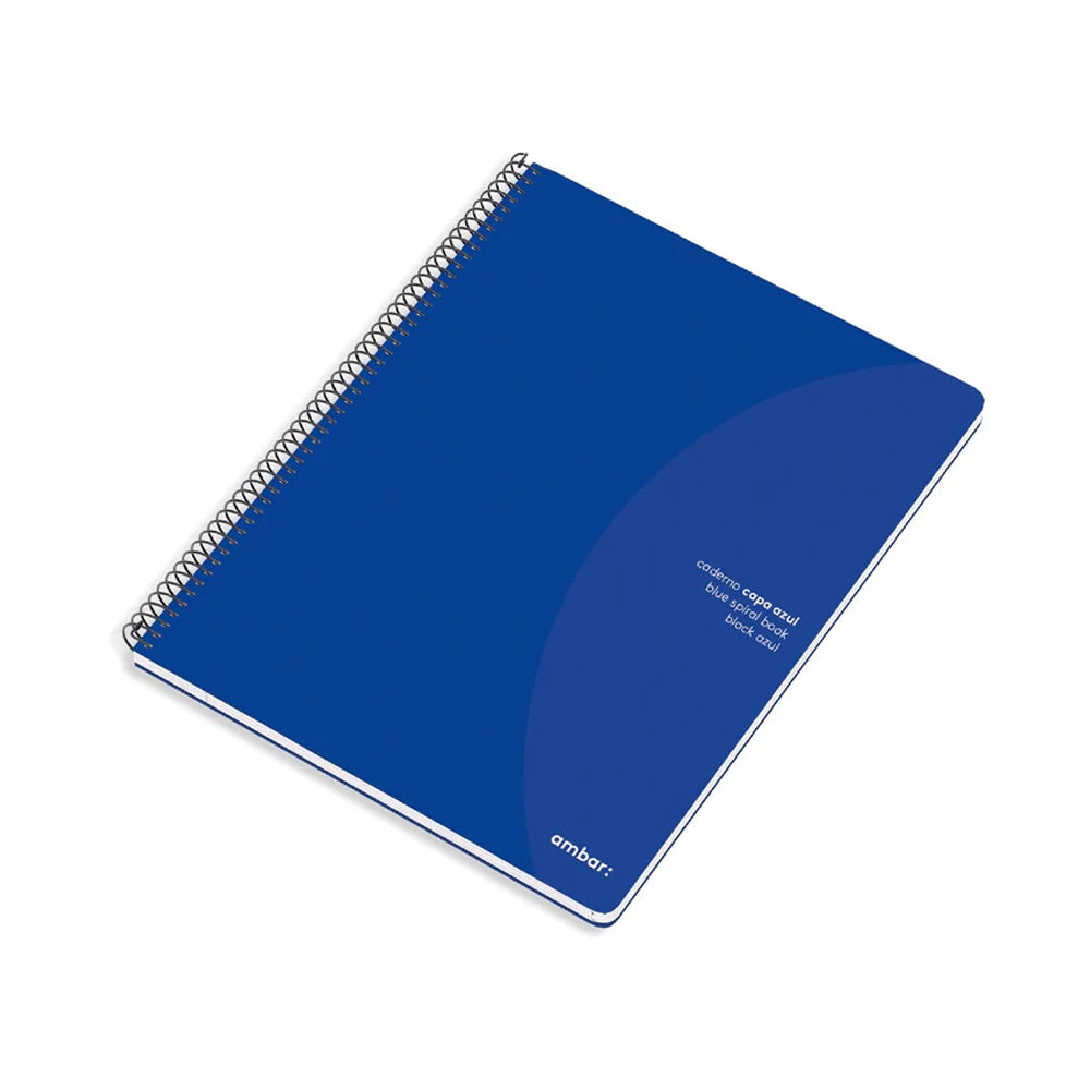 Caderno Espiral A4 Liso Ambar Azul 80Fls 1un