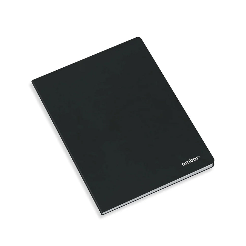 Caderno Agrafado A4 Pautado Ambar Preto 80Fls 1un