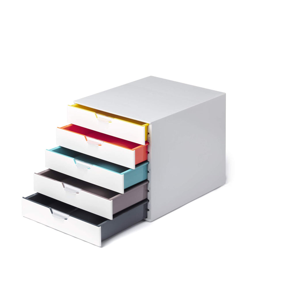 Móvel Secretária 5 Gavetas Durable Multicolor