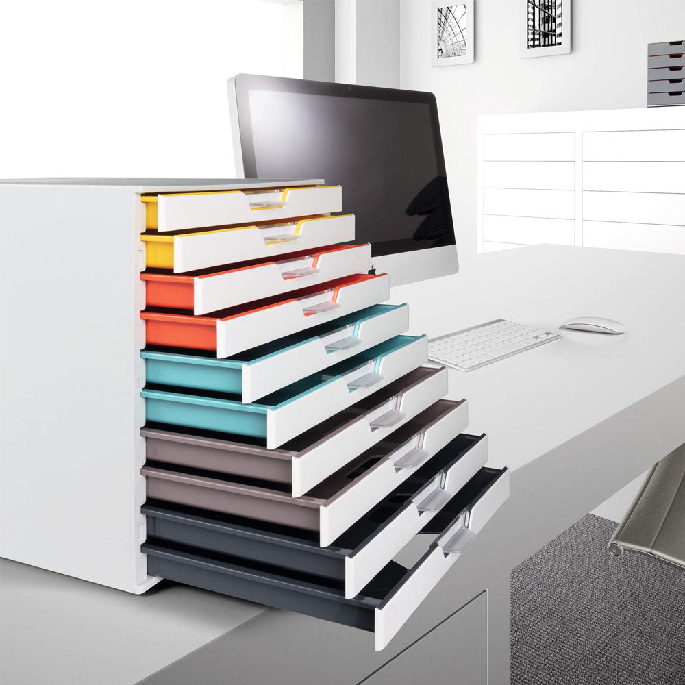 Móvel Secretária 10 Gavetas Durable Multicolor
