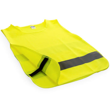 Colete Refletor de Alta Visibilidade Amarelo Criança