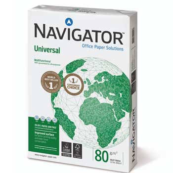 Papel 080gr Fotocopia A4 Navigator Premium 5x500Fls