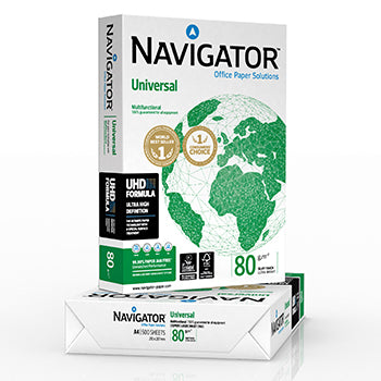 Papel 080gr Fotocopia A4 Navigator Premium 5x500Fls