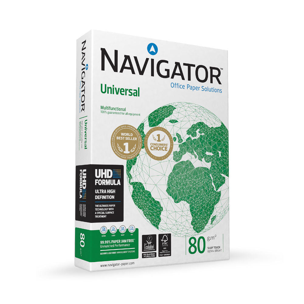 Papel 080gr Fotocopia A3 Navigator Premium 5x500Fls