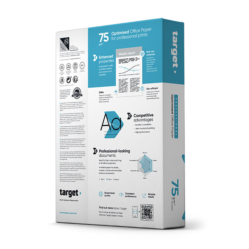 Papel 075gr Fotocopia A4 Target by Navigator 5x500Folhas