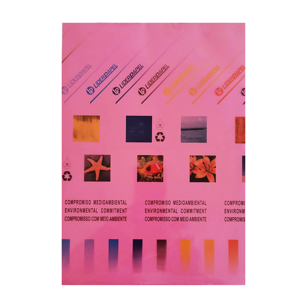 Papel Fotocopia Rosa/Fucsia A4 80gr 1x500Fls
