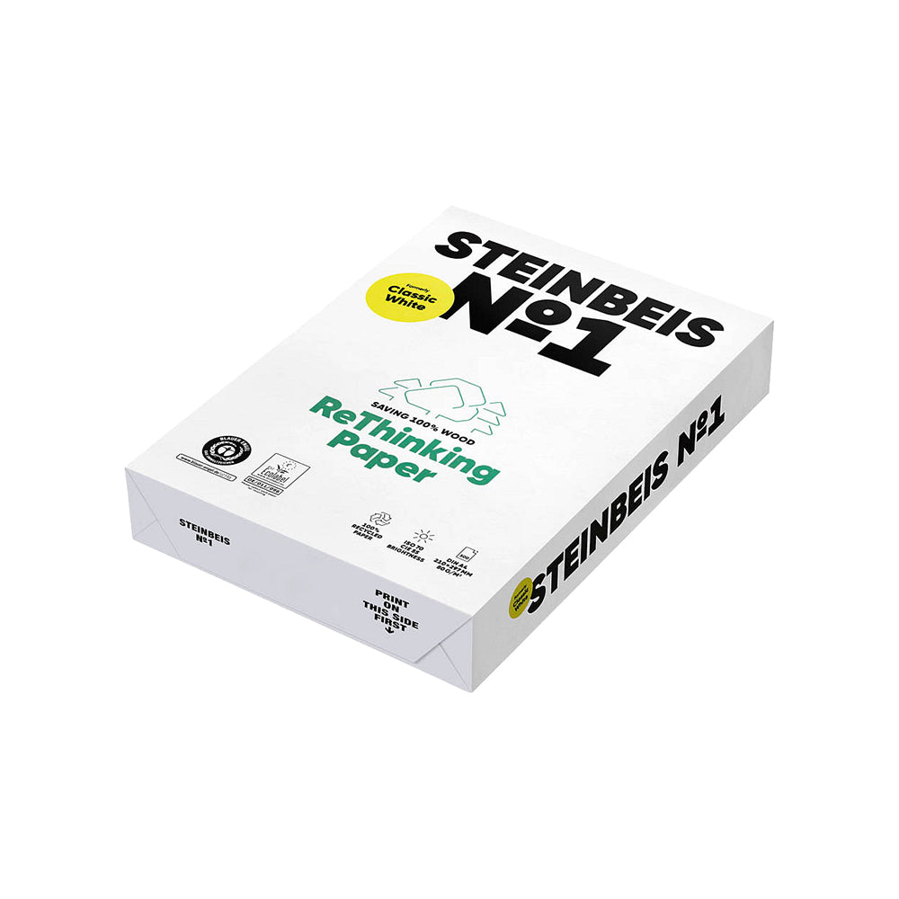 Papel 080gr Fotocopia A4 Reciclado Steinbeis 1x500Fls