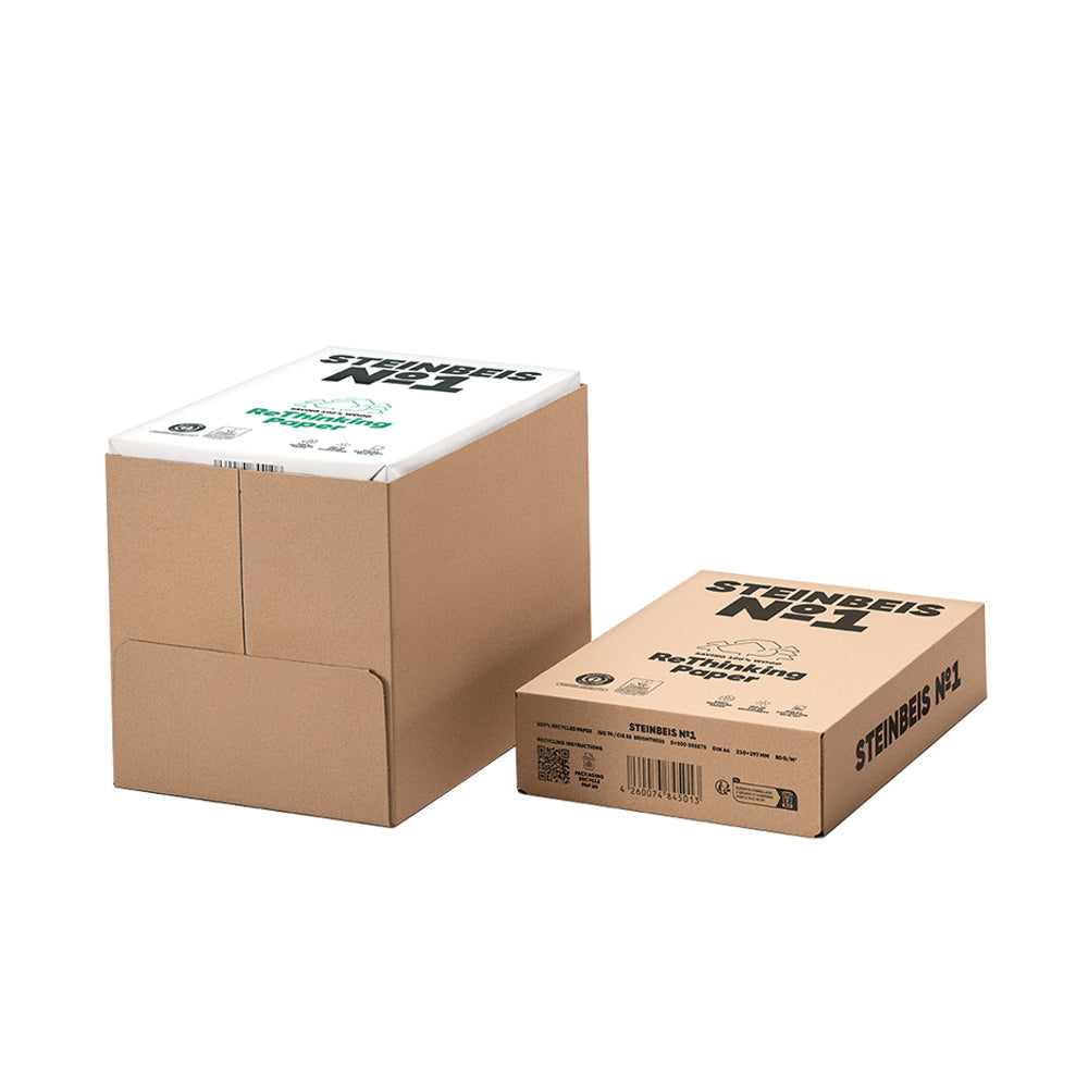 Papel 080gr Fotocopia A4 Reciclado Steinbeis 5x500Fls