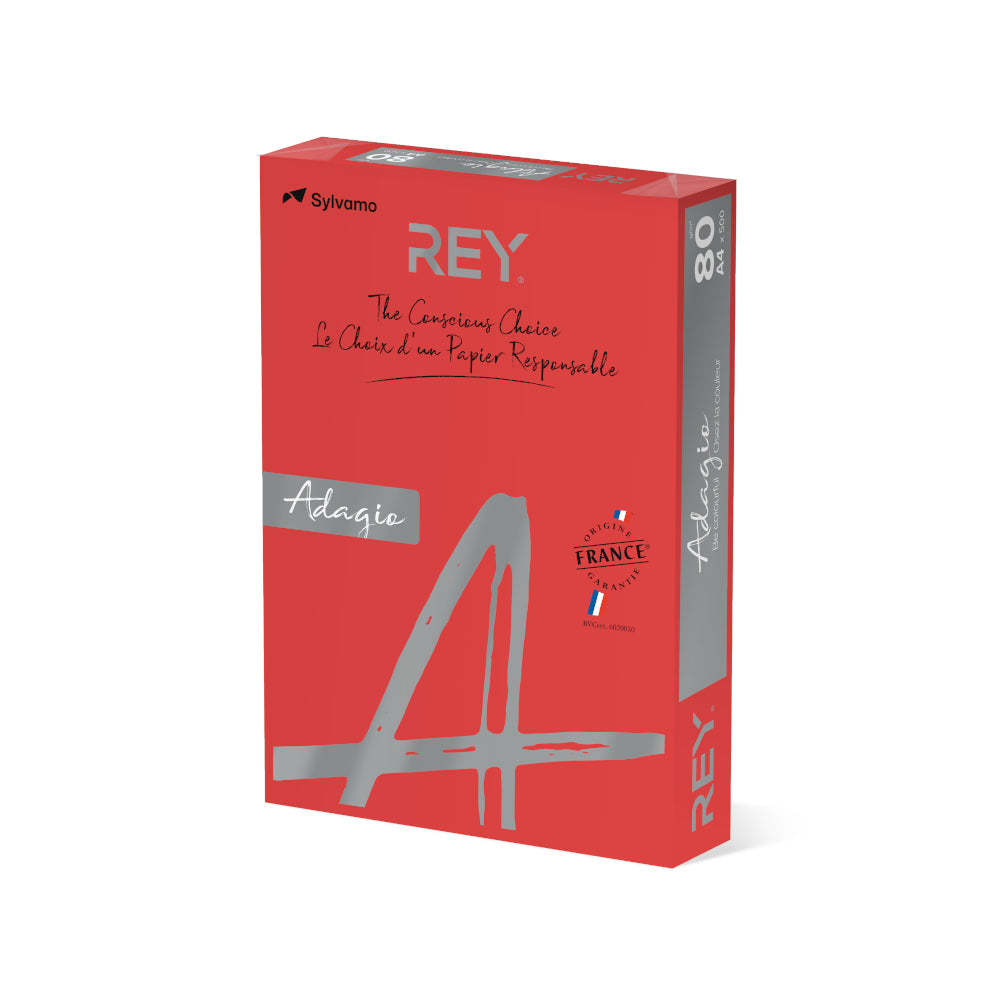 Papel Fotocopia Vermelho Intenso Adagio(cd22) A4 80gr 1x500F