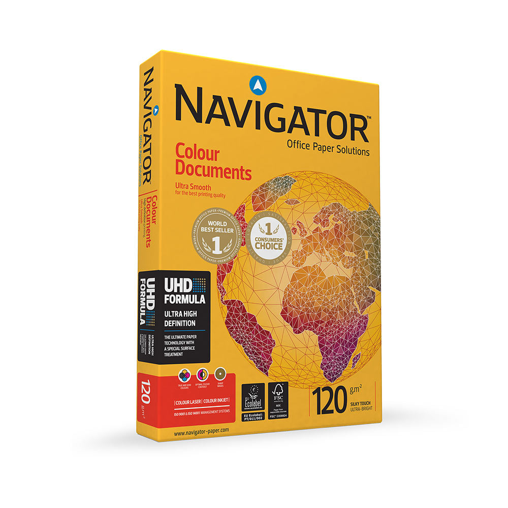 Papel 120gr Fotocopia A3 Navigator Colour Documents 4x500Fls