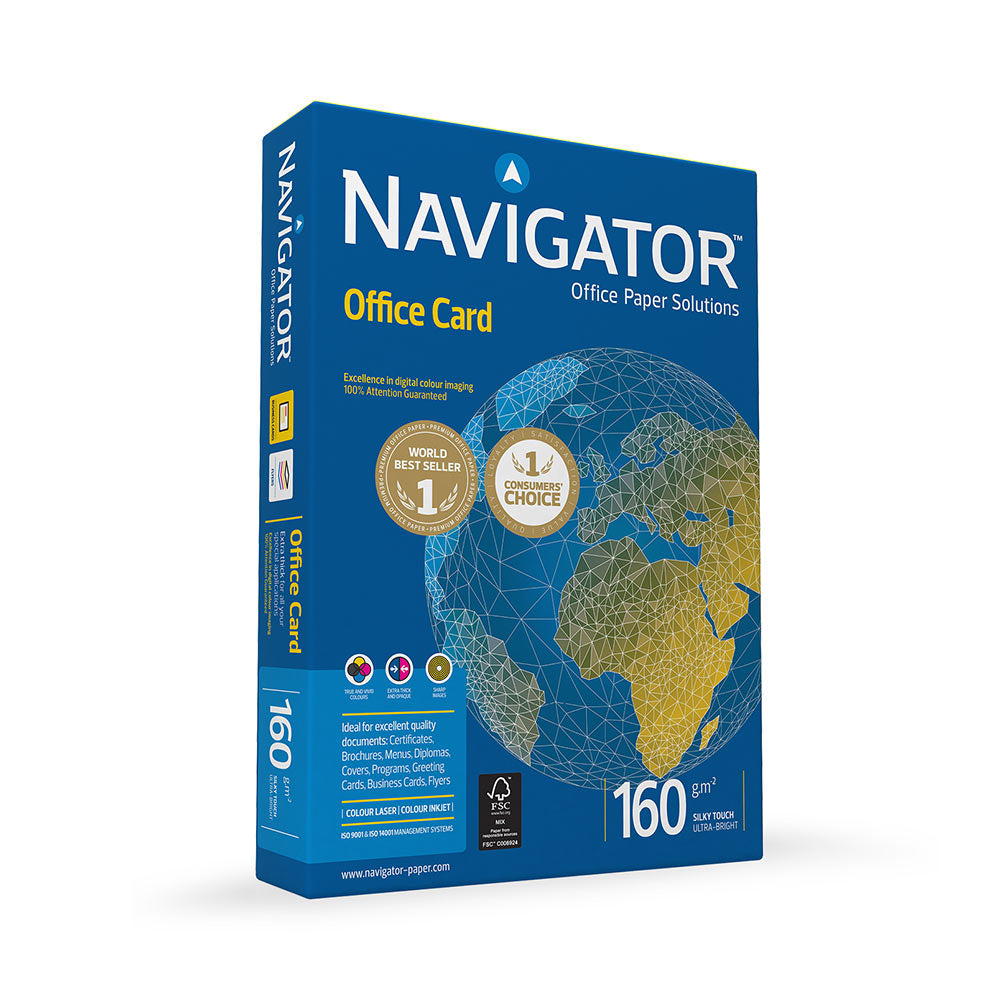 Papel 160gr Fotocopia A3 Navigator Office Card 5x250Fls
